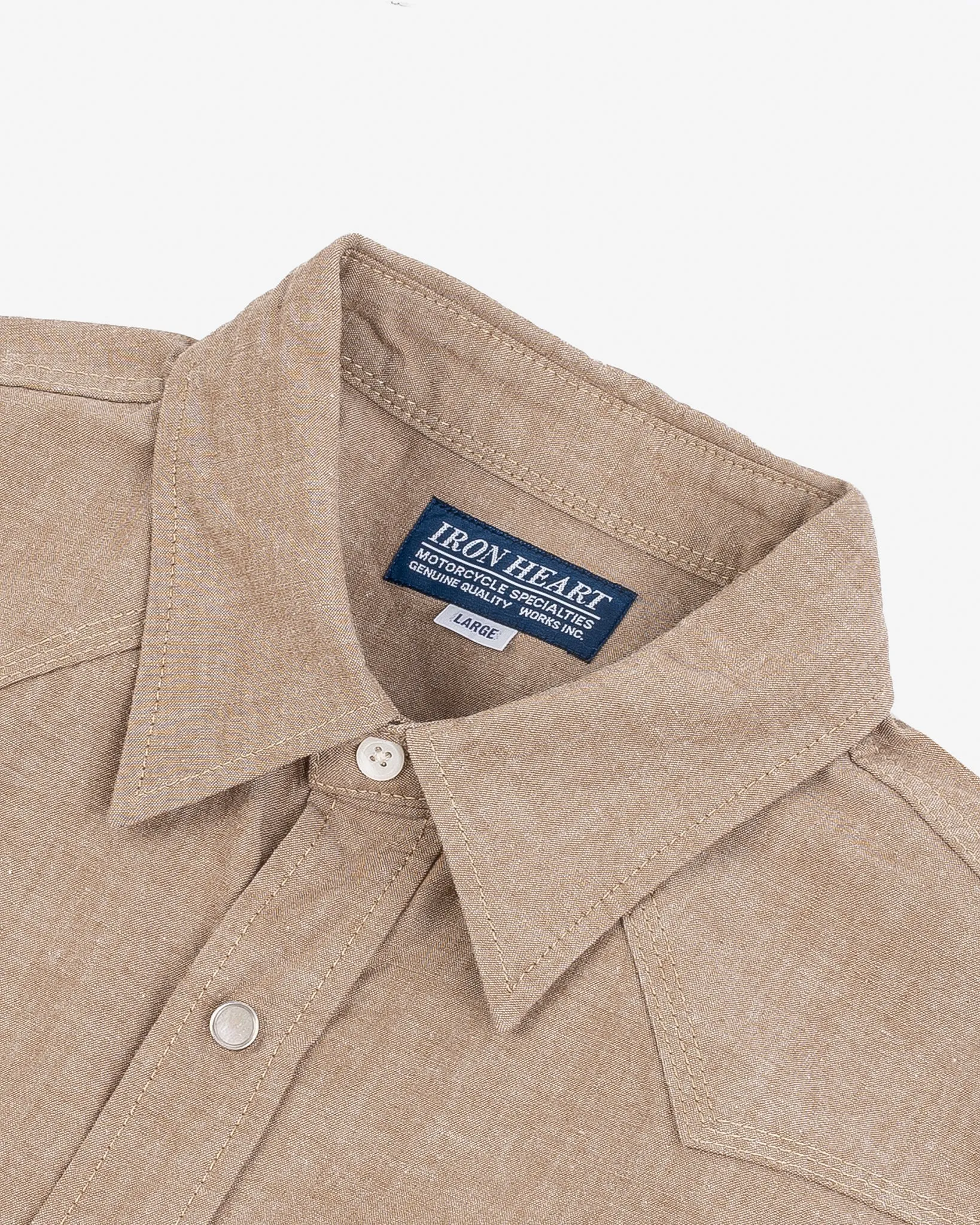10oz Selvedge Chambray Western Shirt - Khaki