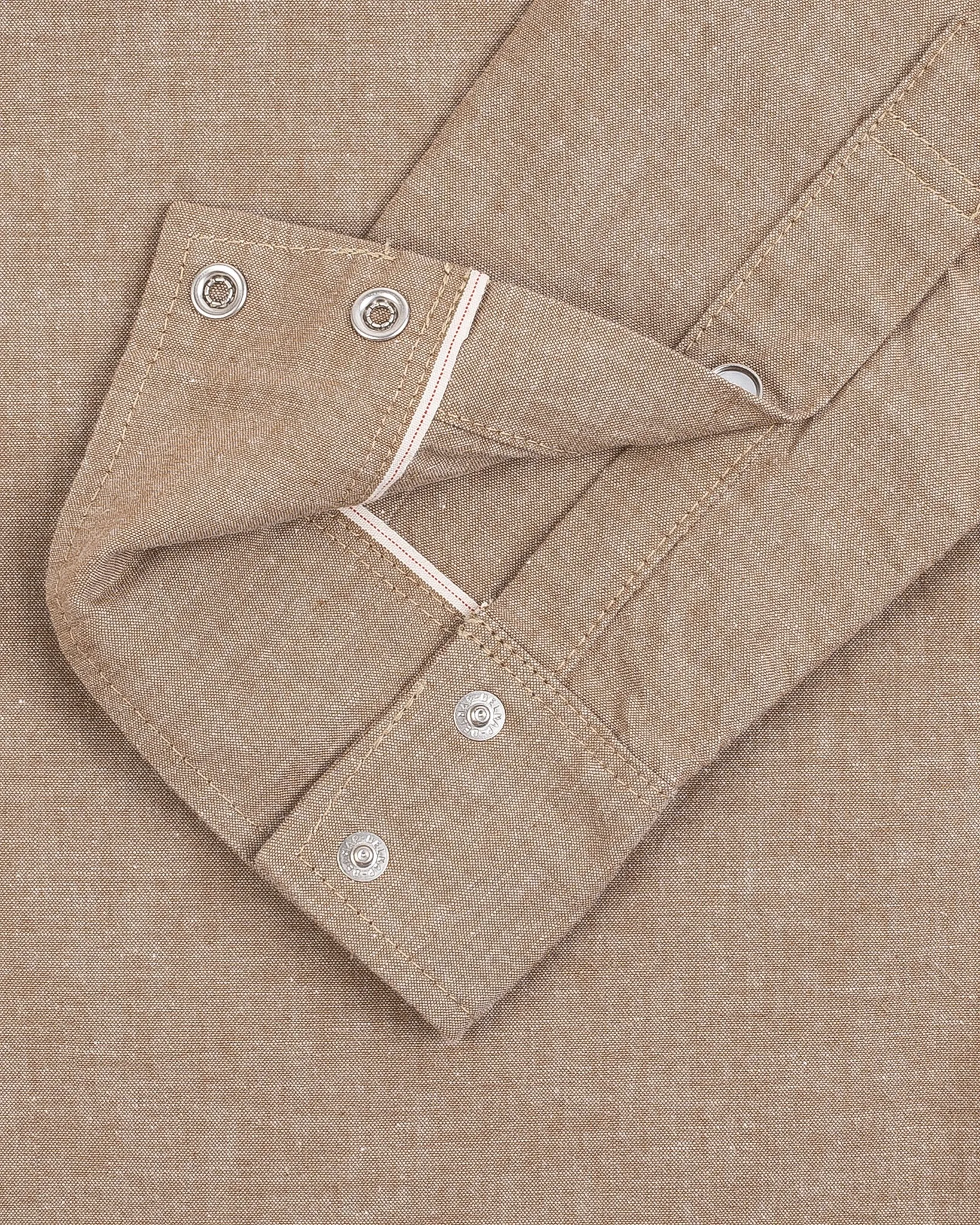 10oz Selvedge Chambray Western Shirt - Khaki
