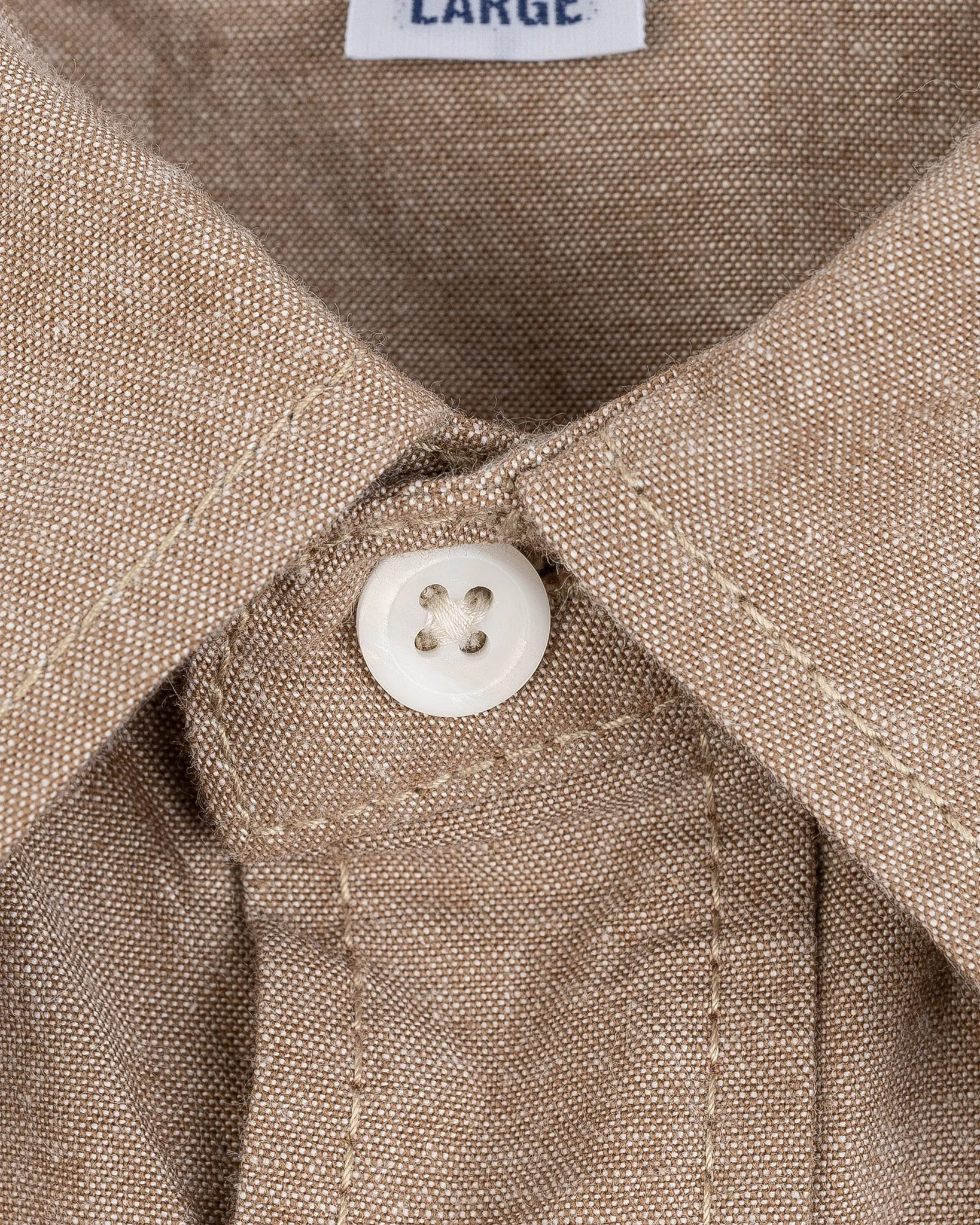 10oz Selvedge Chambray Western Shirt - Khaki