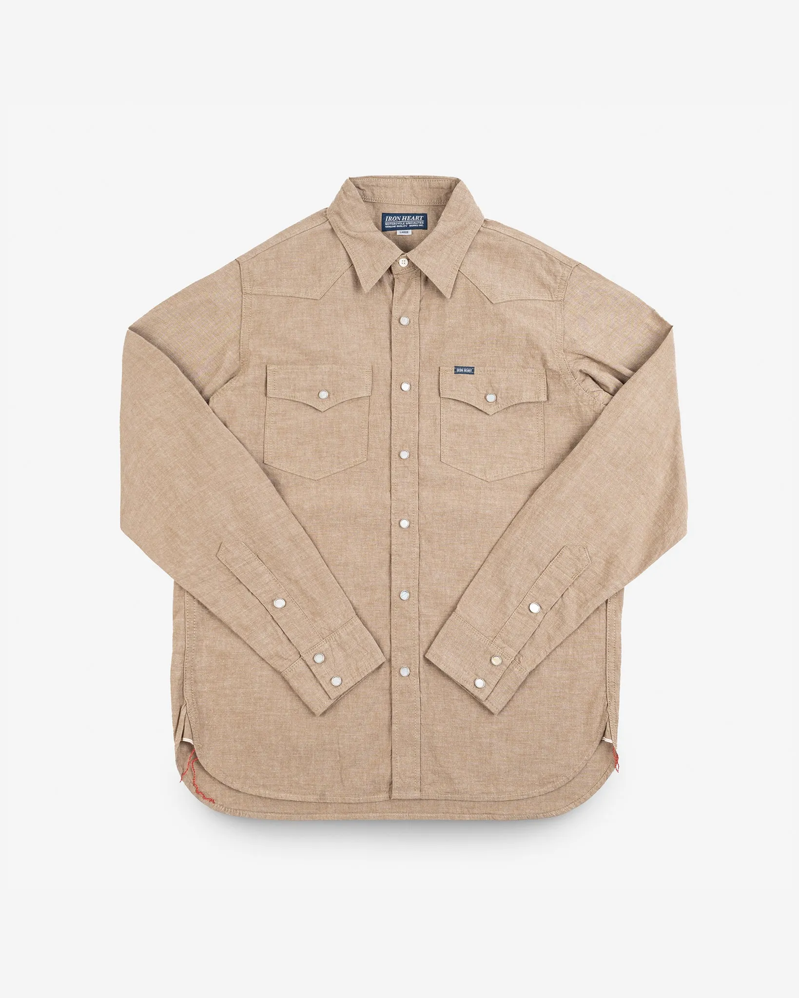 10oz Selvedge Chambray Western Shirt - Khaki