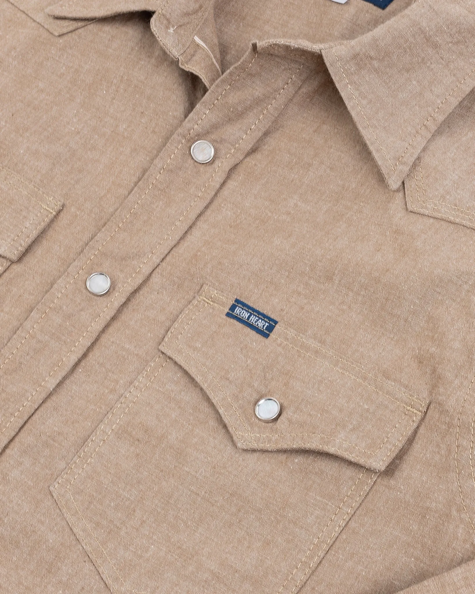 10oz Selvedge Chambray Western Shirt - Khaki