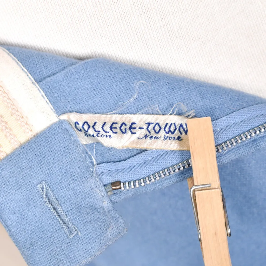 1950s Vintage Sky Blue A line Skirt