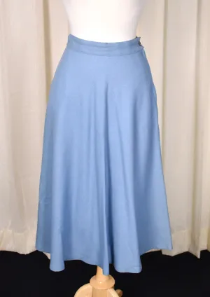 1950s Vintage Sky Blue A line Skirt