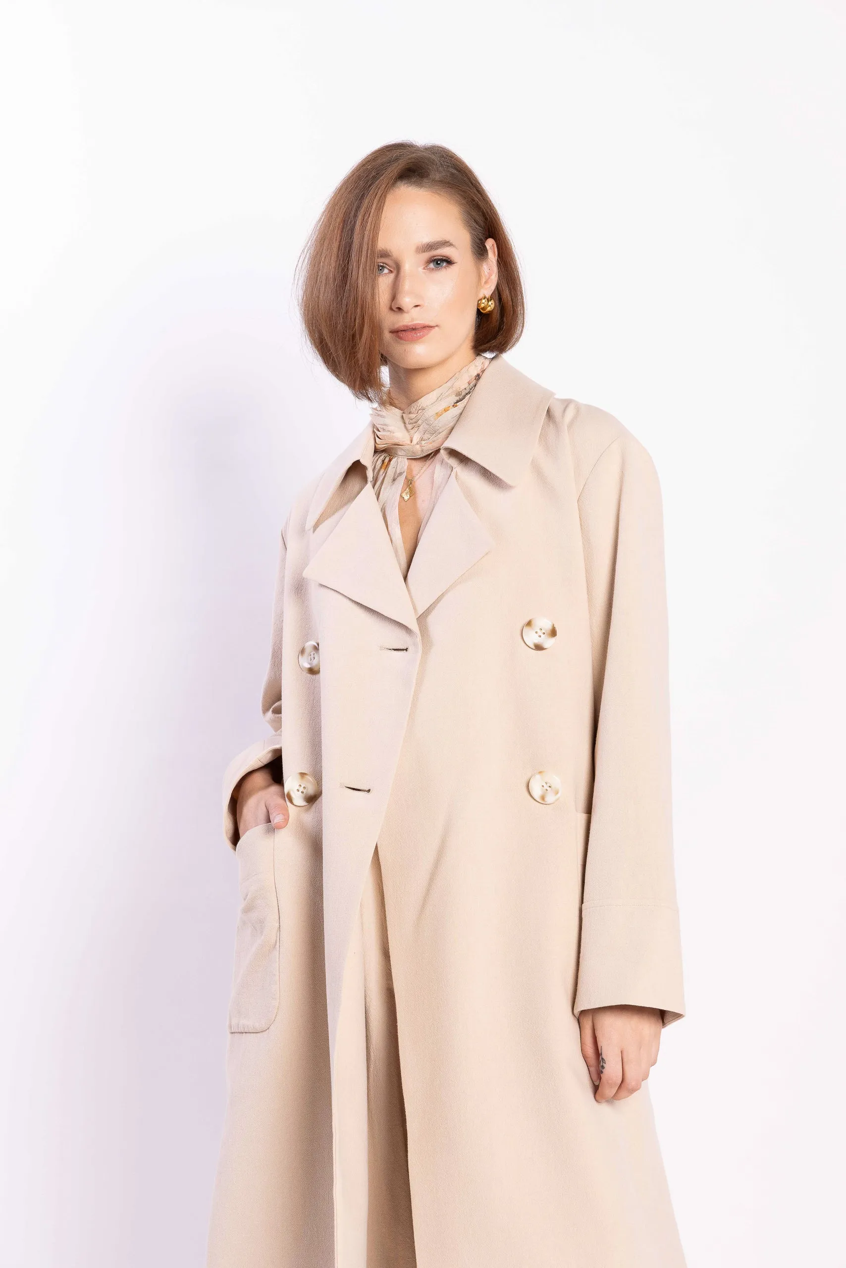5049L - RIDGE TRENCH COAT - TAUPE
