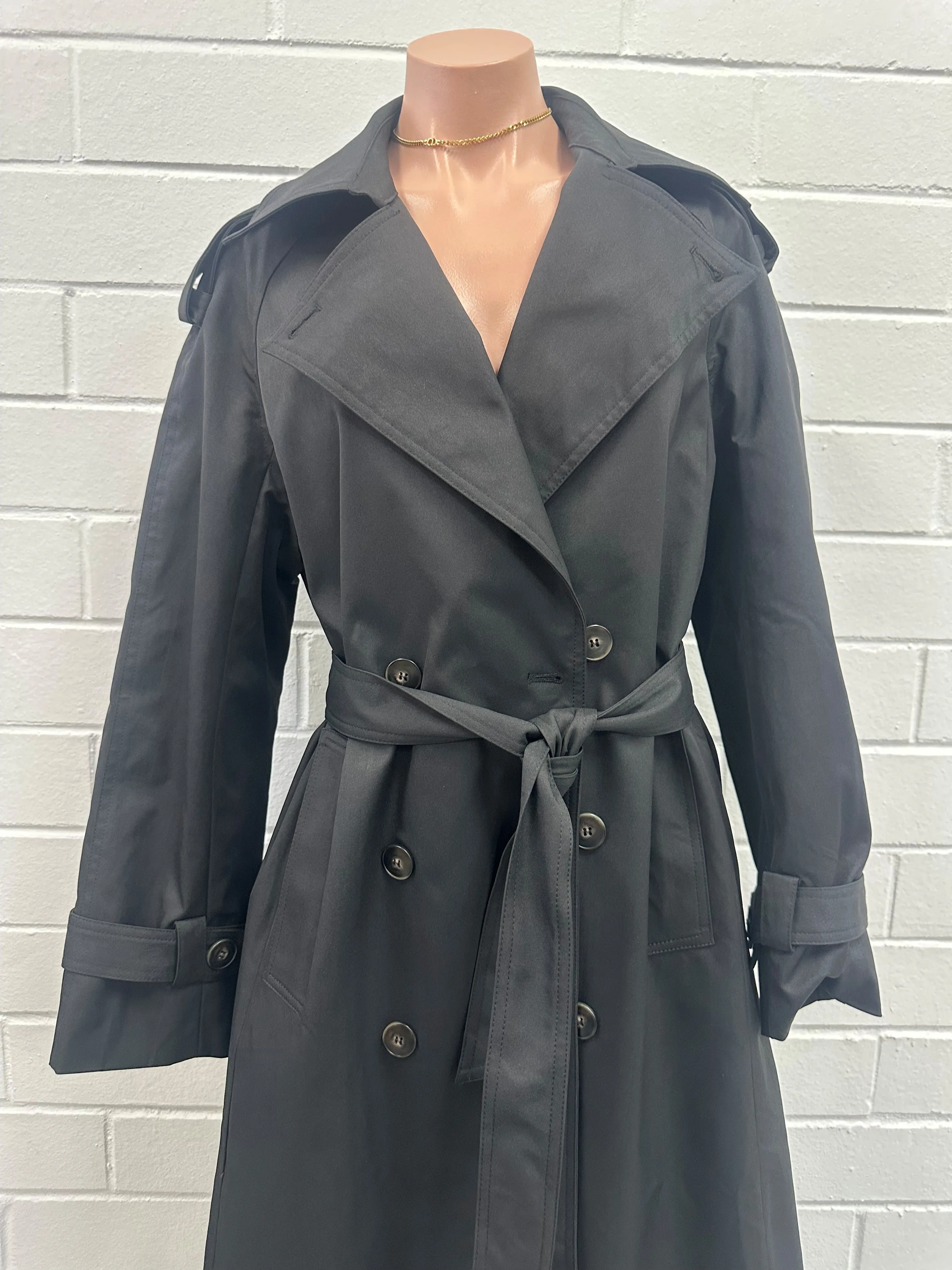 83794 BLACK TRENCH COAT