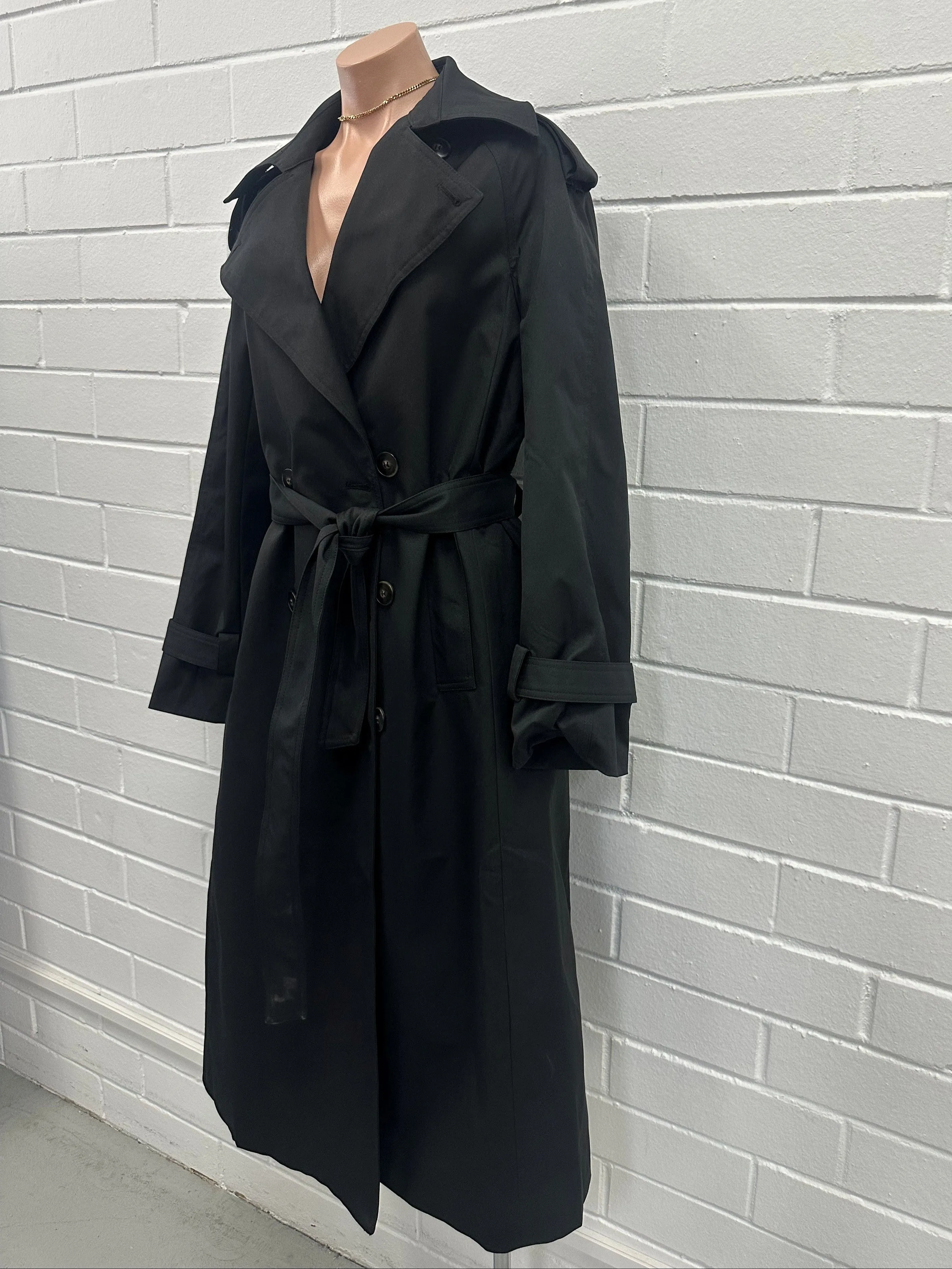 83794 BLACK TRENCH COAT