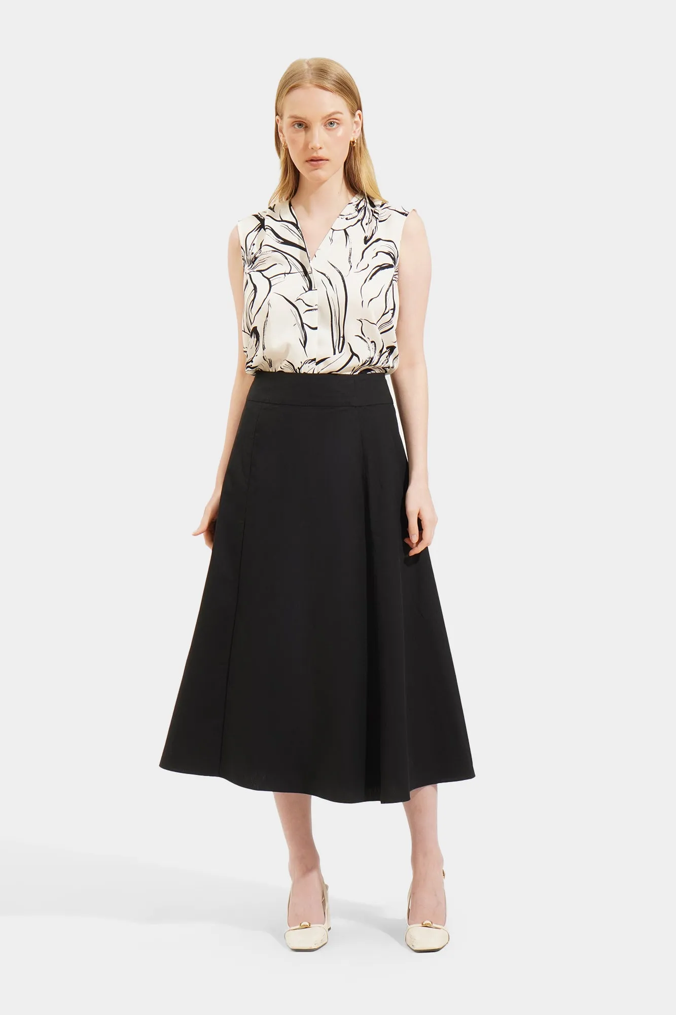 A-line Midi Skirt