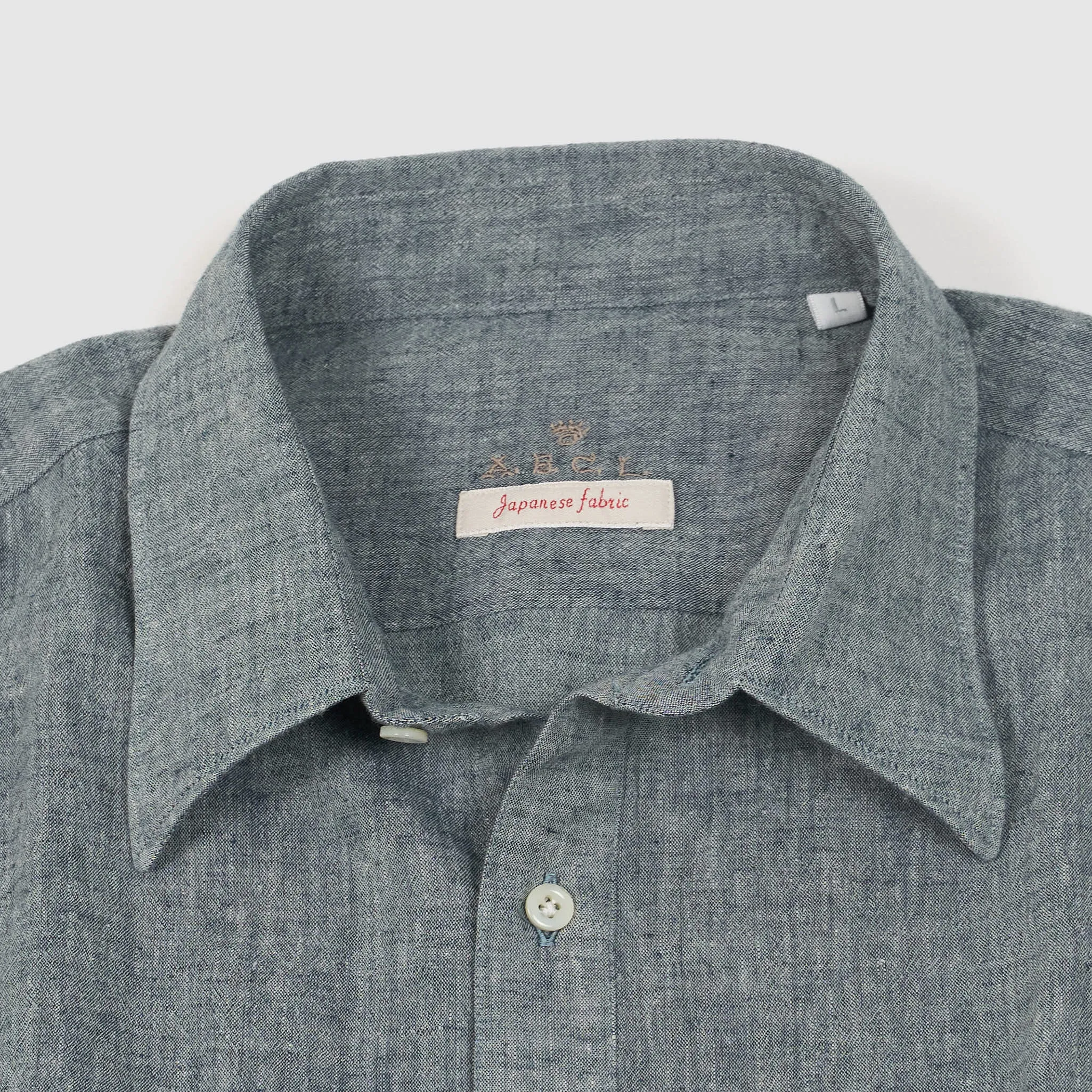 A.B.C.L Long Sleeve Linen Cotton Pocket Shirt