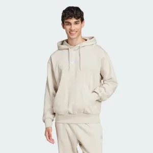 Adidas Mens Essentials Feel Cozy Hoodie Wonder Aluminium/White