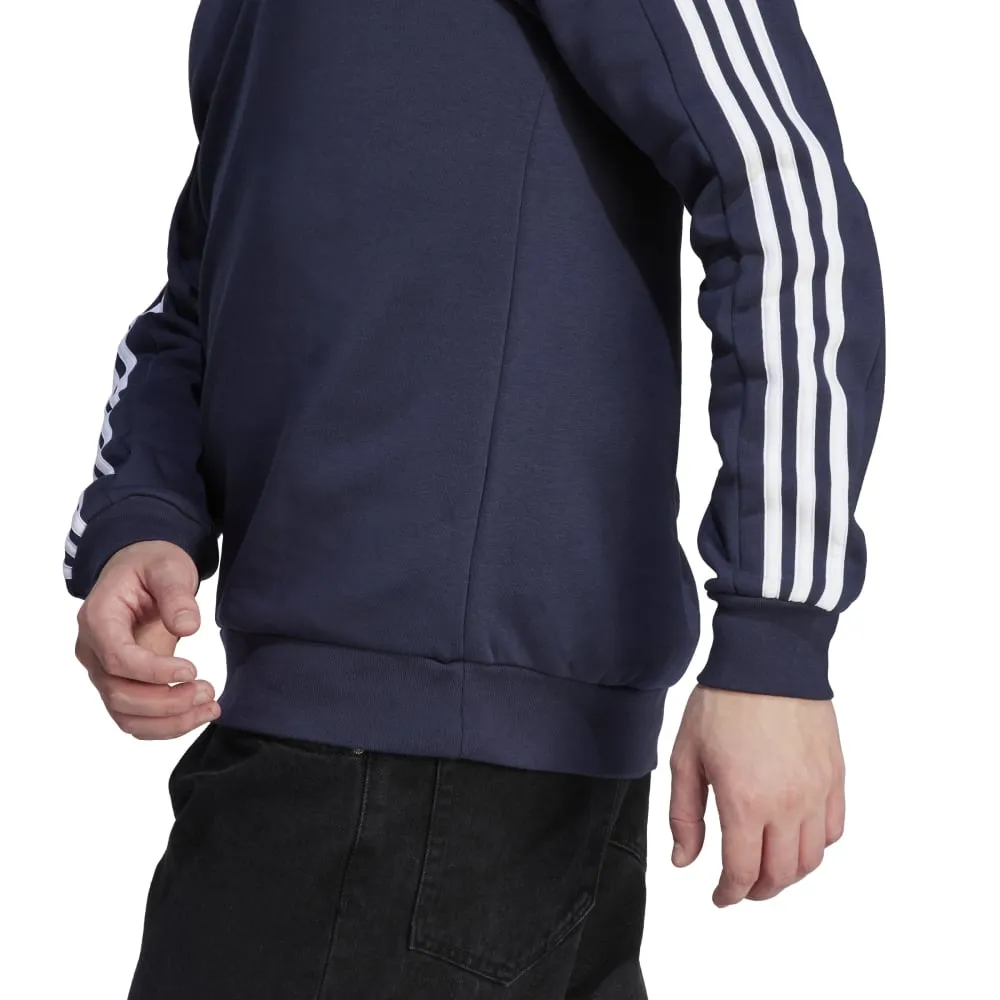 Adidas Mens Essentials Fleece 3 Stripe Sweatshirt