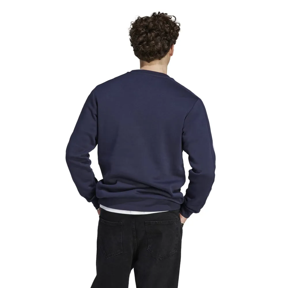 Adidas Mens Essentials Fleece 3 Stripe Sweatshirt