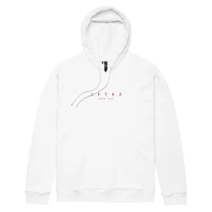 Aftrz Minimal White & Red Adidas Fleece Hoodie