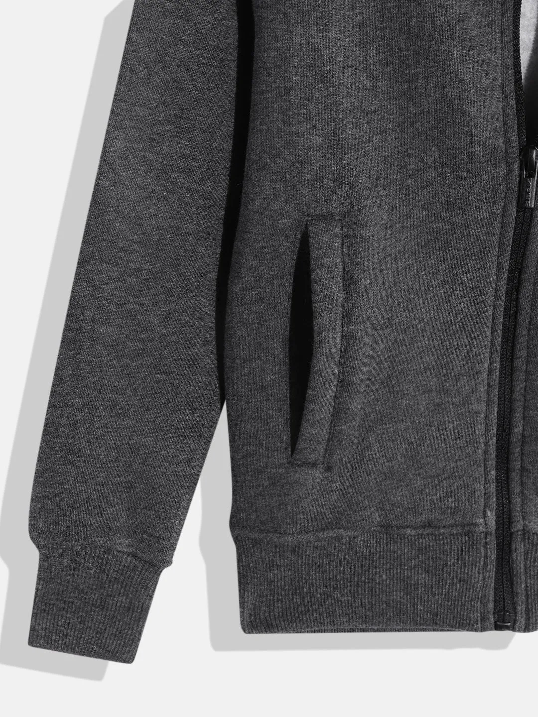 Alcis Boys Charcoal Grey Solid Sweatshirt