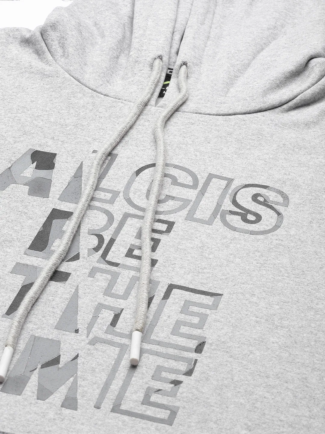 Alcis Men Grey Printed Hooded Sweatshirt