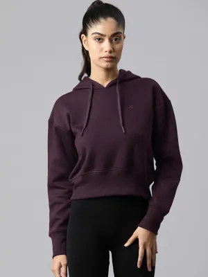 Alcis Women Solid Hooded Sweatshirt