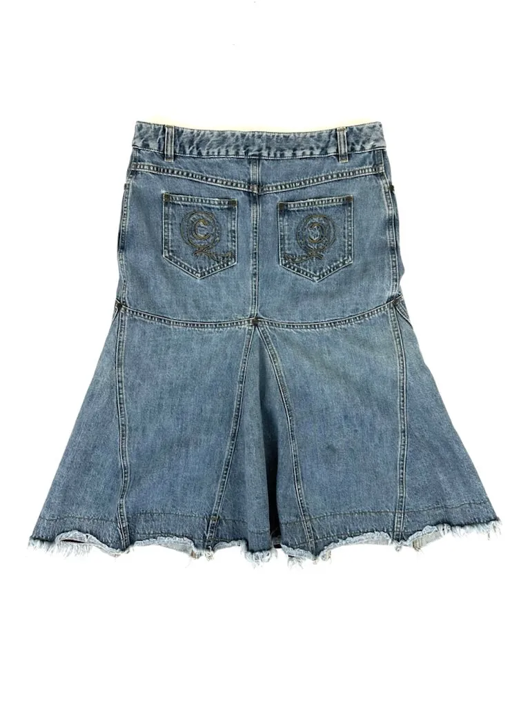 Alexander McQueen Denim Paneled Skirt