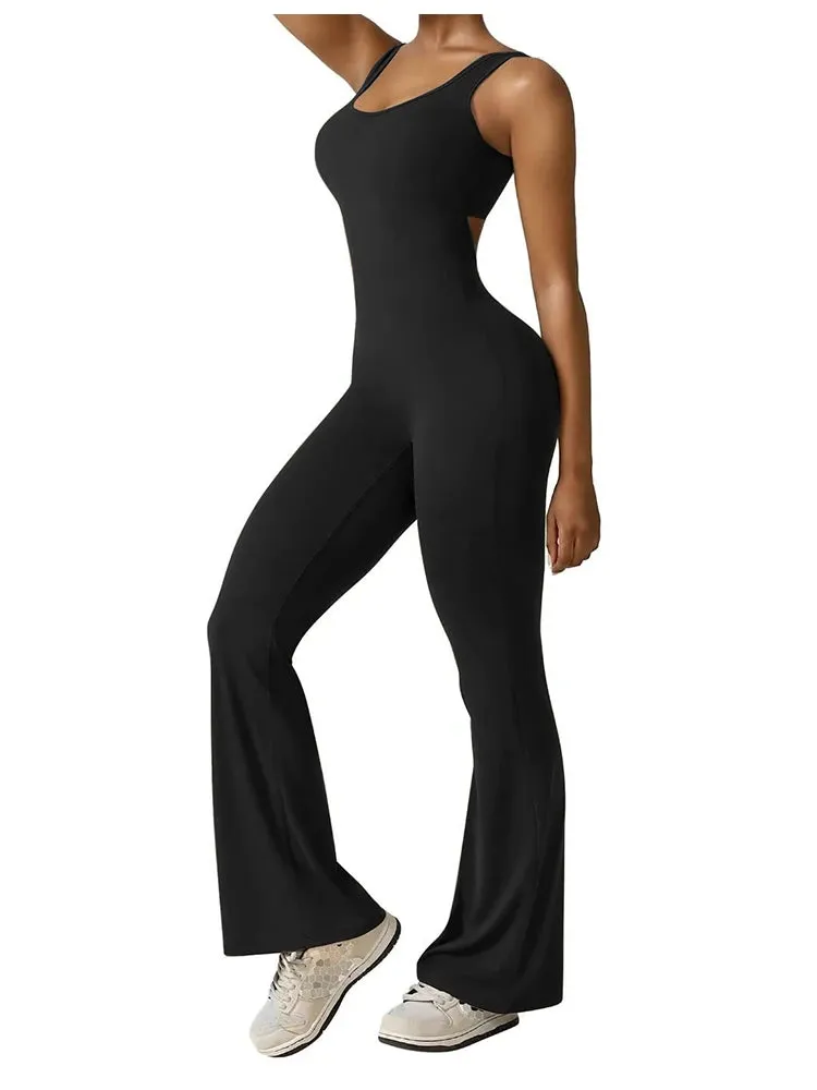 Backless Sleeveless Yoga Jumpsuit