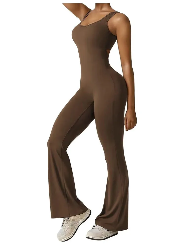 Backless Sleeveless Yoga Jumpsuit