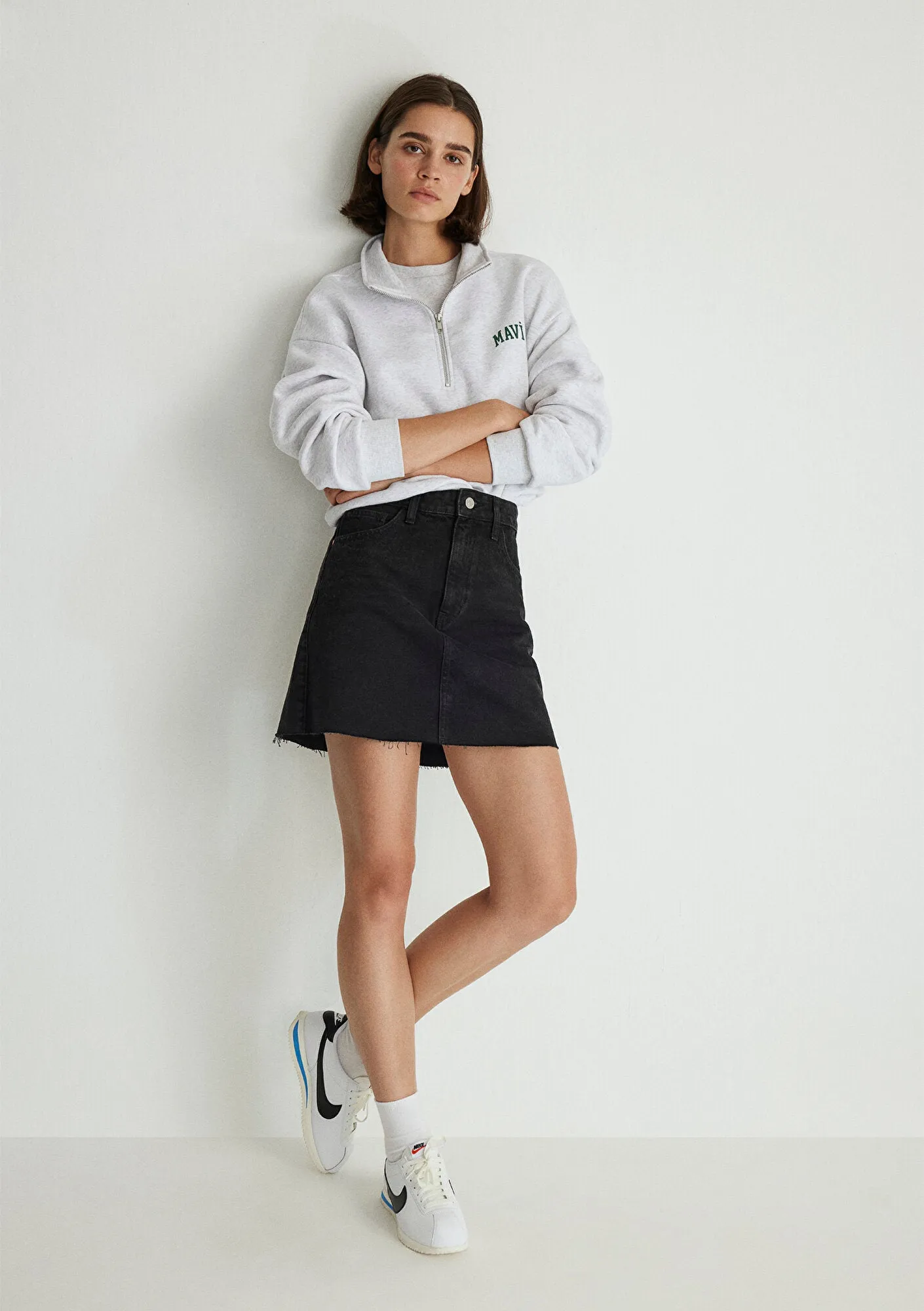 Bailey Smoked Denim Jean Skirt
