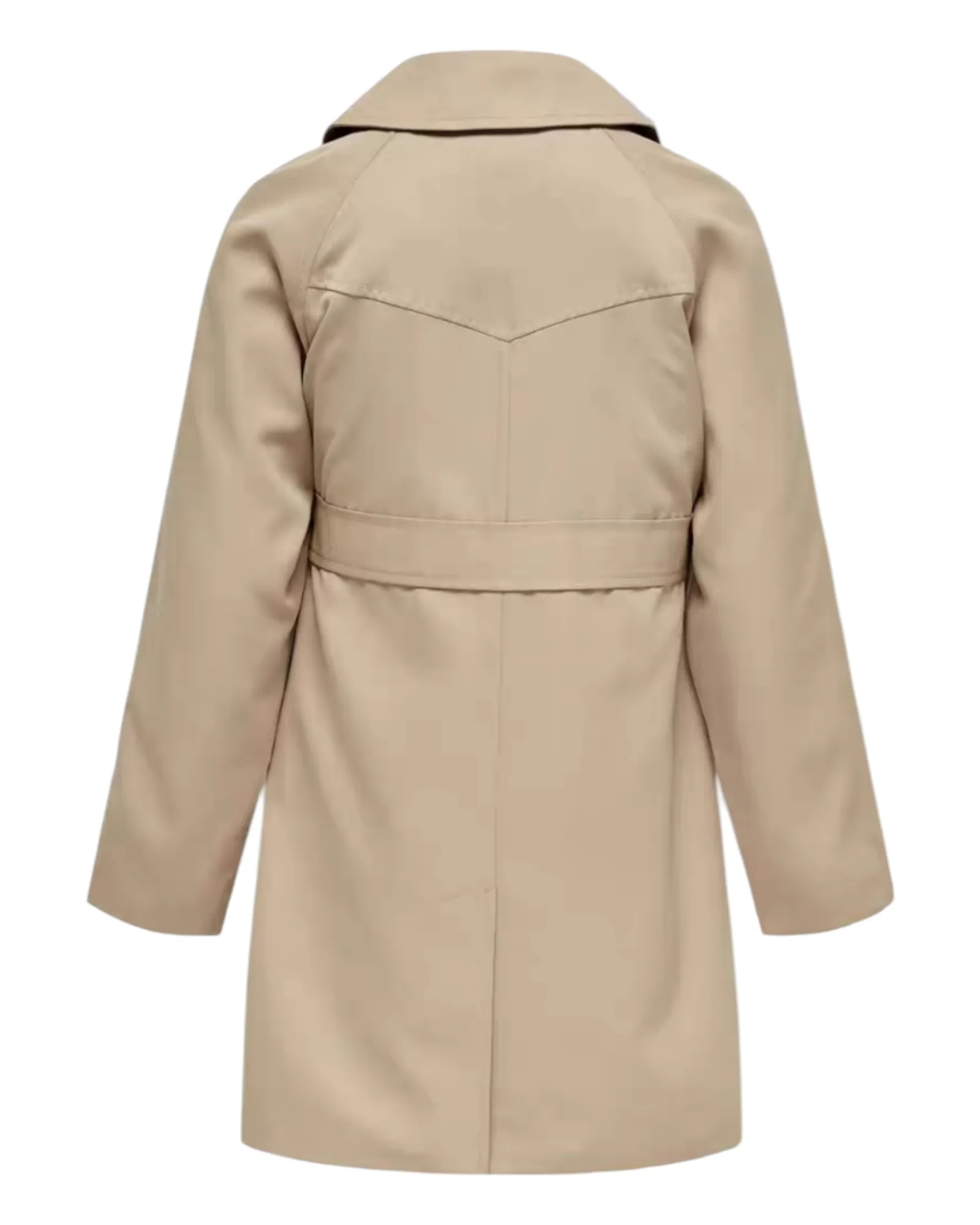 Beige Trench Coat with Belt
