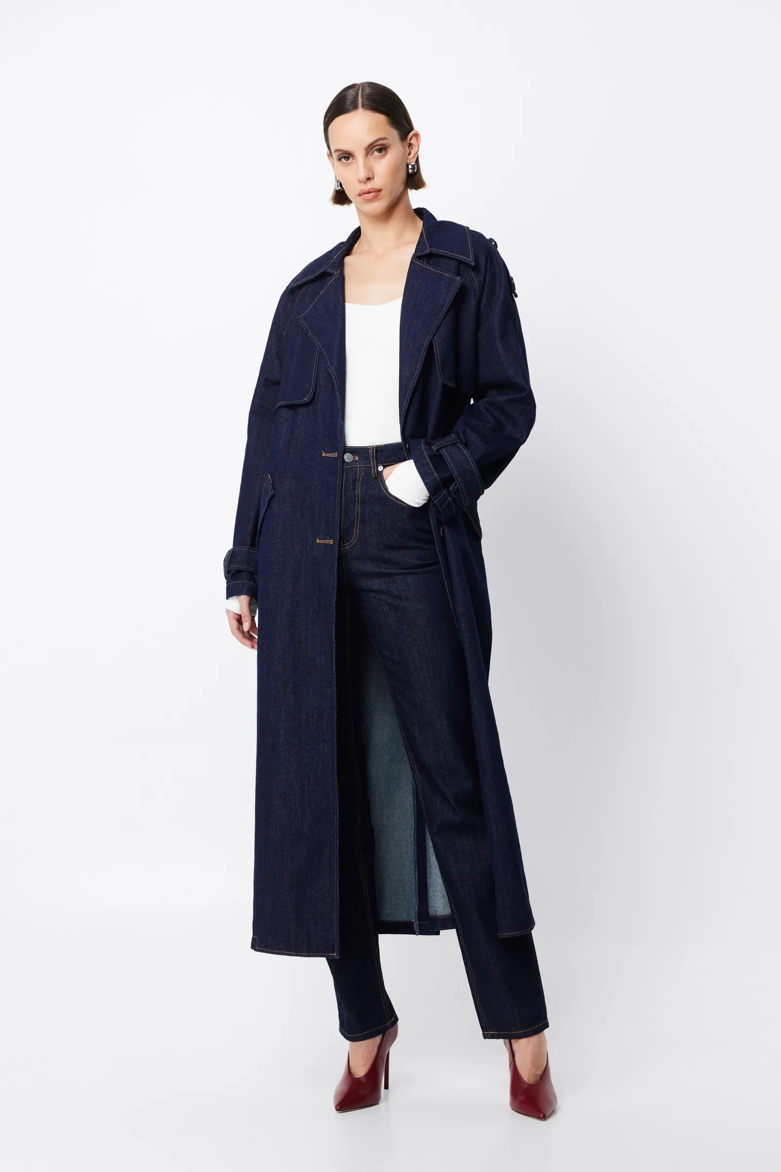 Bexley Trench Coat - Denim