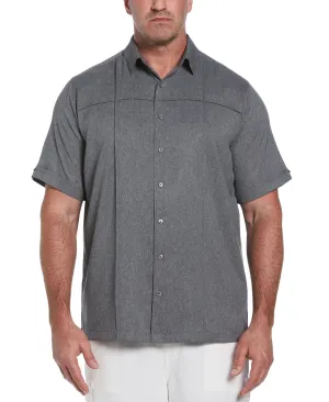 Big & Tall Two-Tone Cross Tuck Chambray Shirt