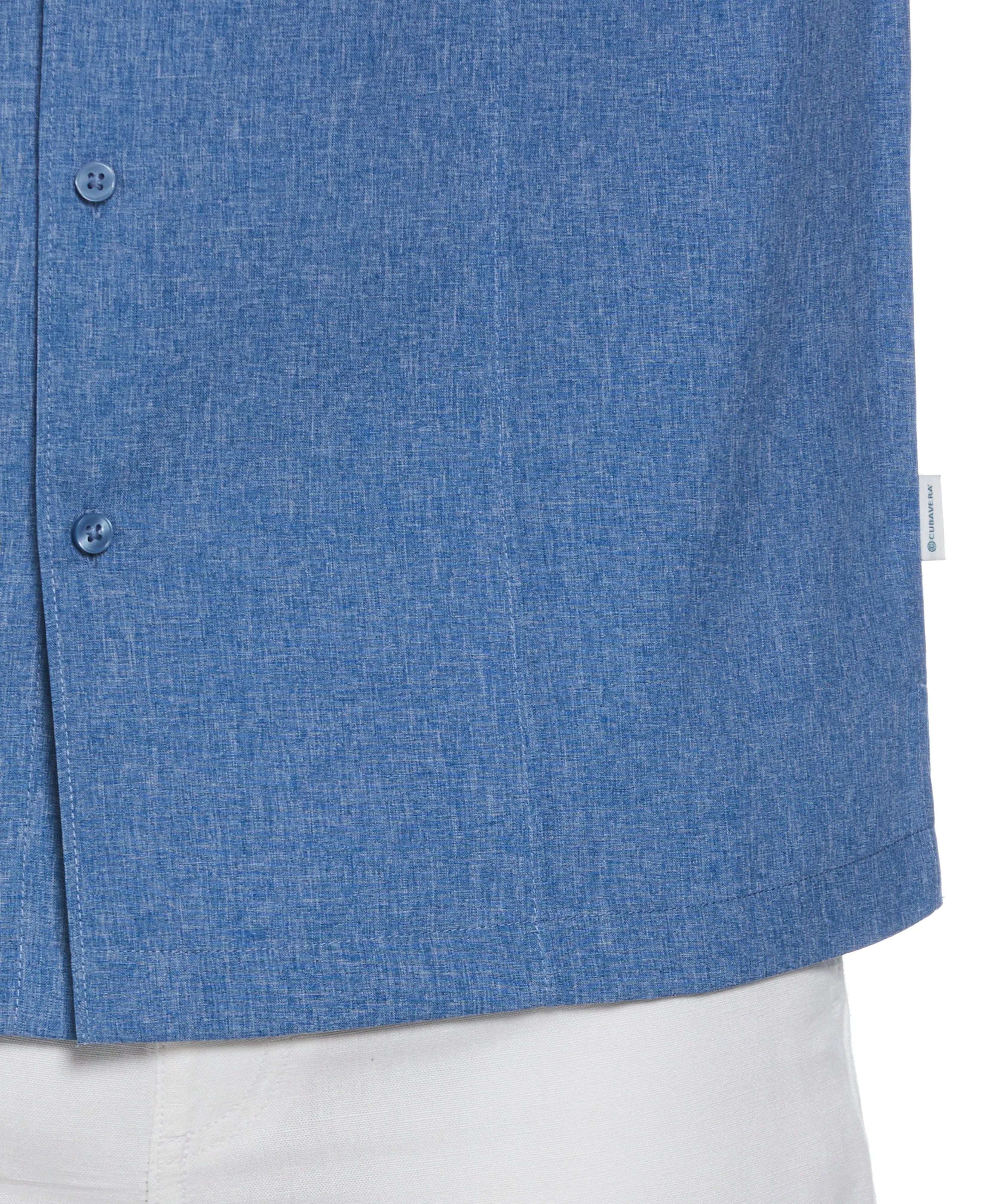 Big & Tall Two-Tone Cross Tuck Chambray Shirt