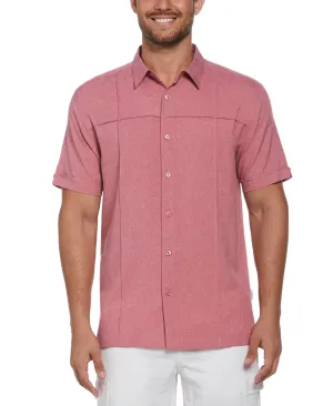 Big & Tall Two-Tone Cross Tuck Chambray Shirt