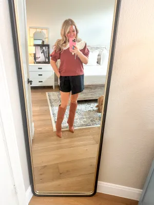 Black Denim Skort