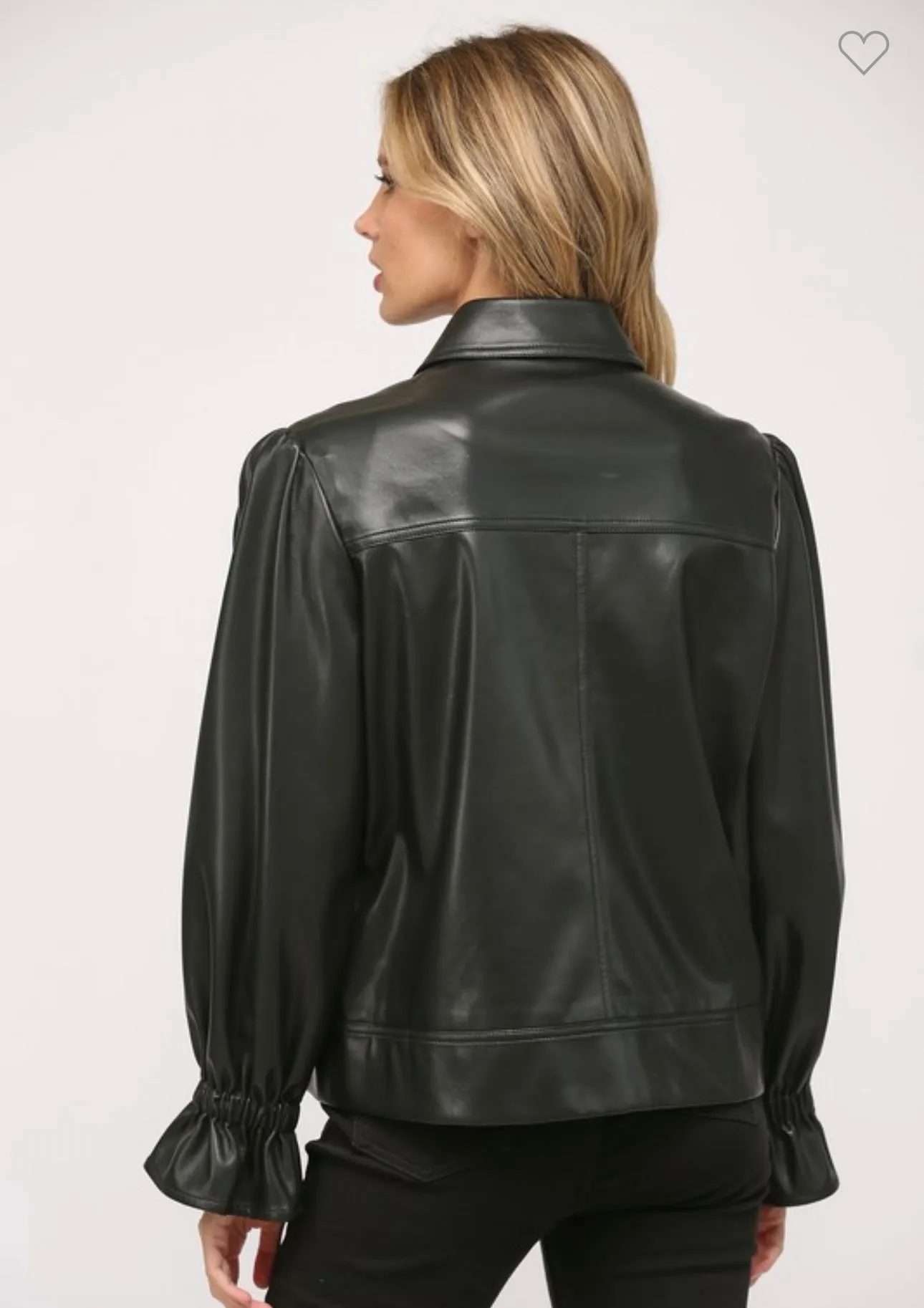 Black Faux Leather Rachael Jacket