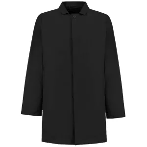 Black Recycled Polyester Men Trench