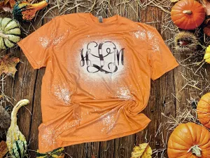 Black White Plaid Monogram Bleach Shirt