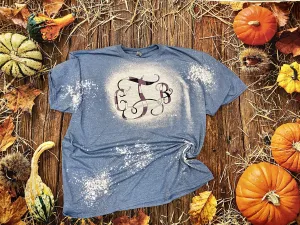 Black White Plaid Monogram Bleach Shirt