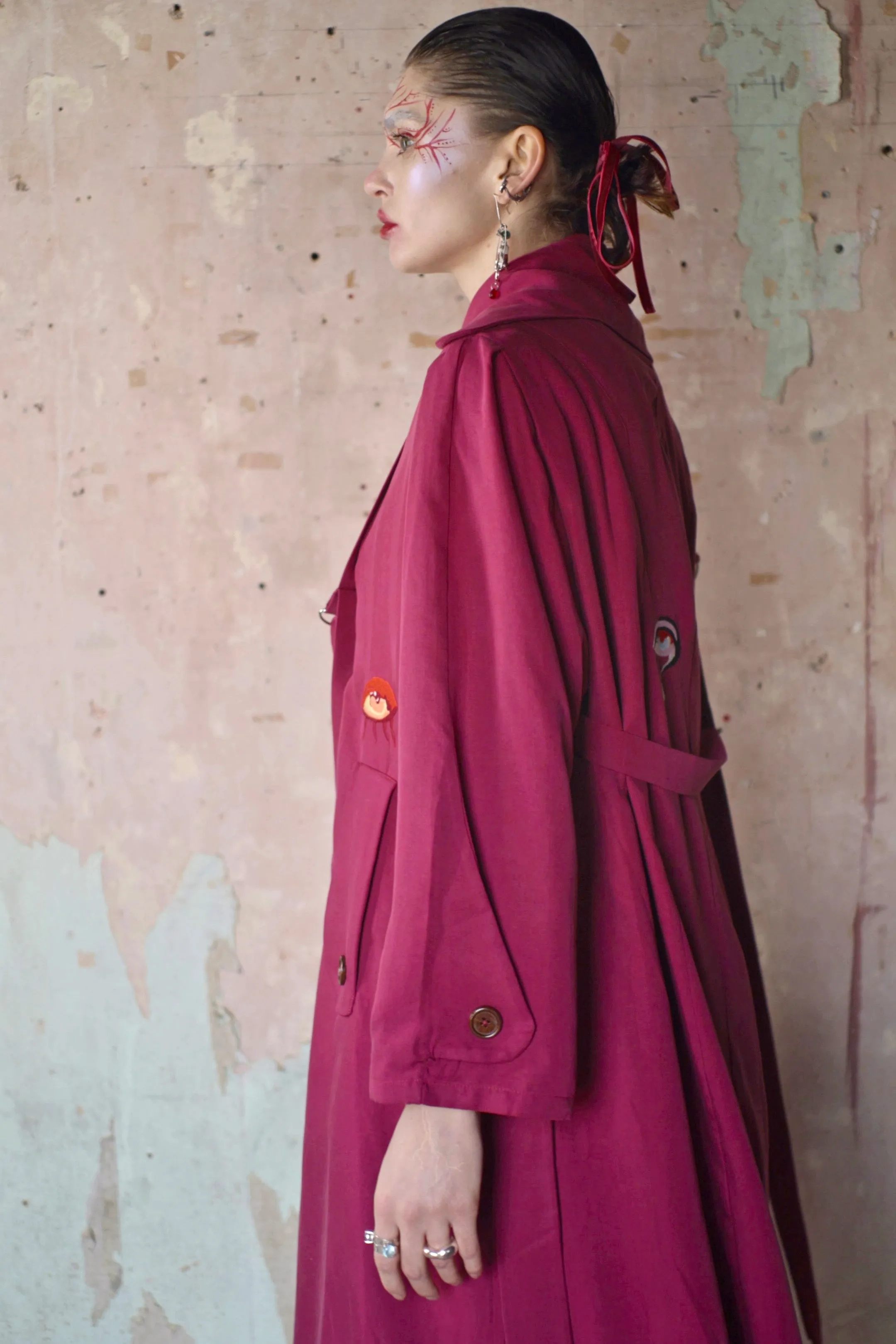 Bloodberry Trench Coat