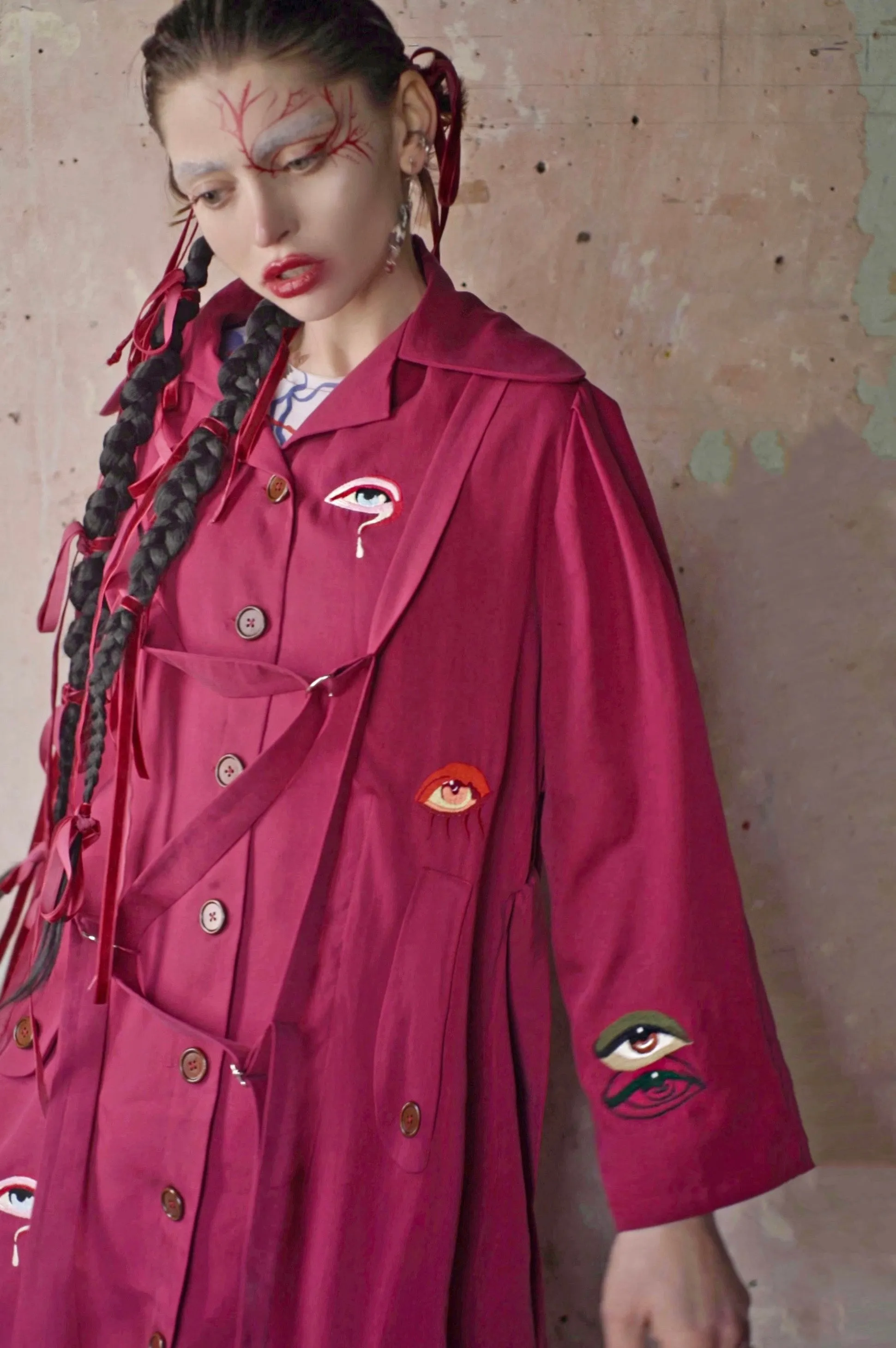 Bloodberry Trench Coat