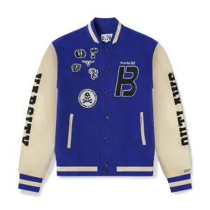 BLOW- Varsity Jacket Blue   White