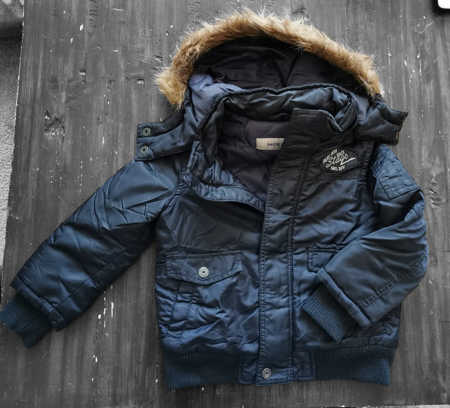 BOY SIZE 3/4 YEARS - MEXX kids, Hooded Winter Jacket EUC B41
