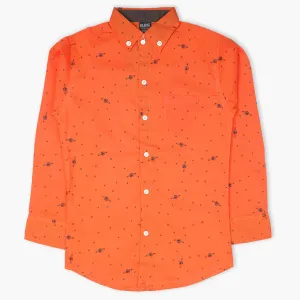 Boys Full Sleeves Shirt - Orange