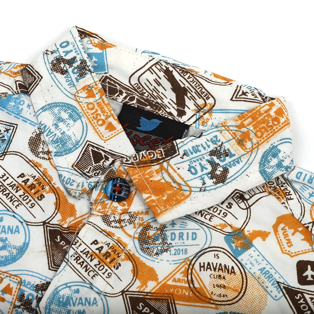 Boys Full Sleeves Shirt - White