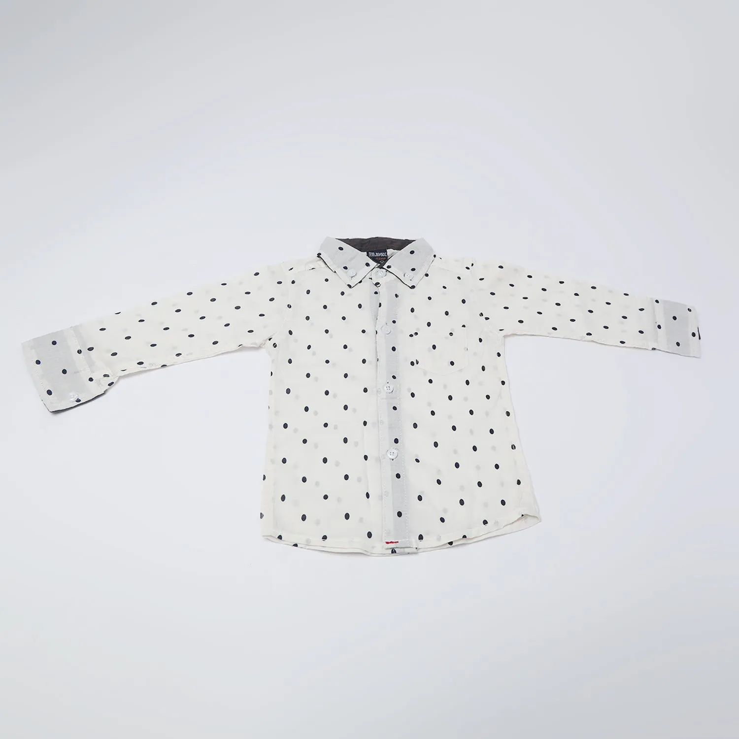 Boys Full Sleeves Shirt - White