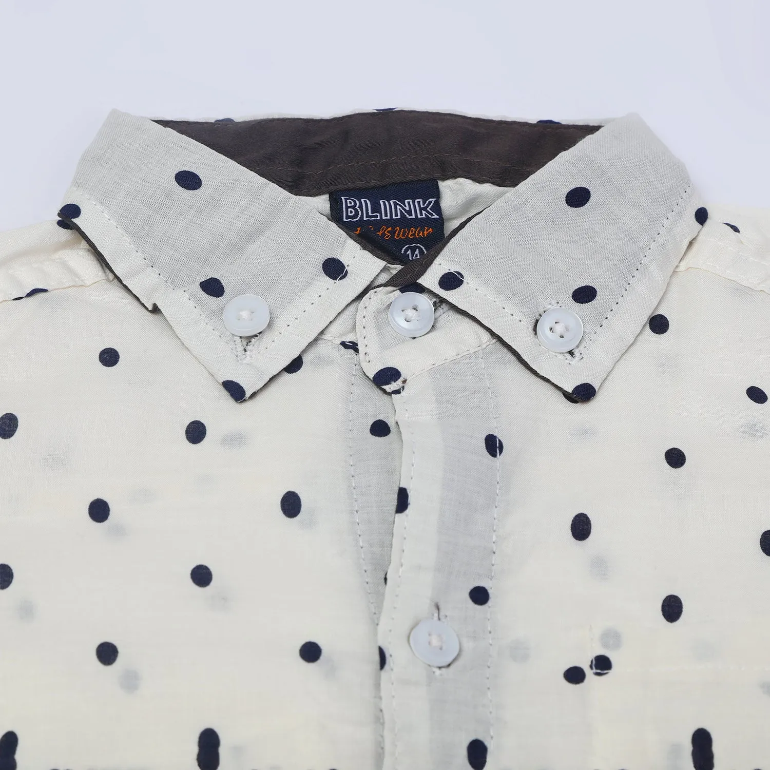 Boys Full Sleeves Shirt - White