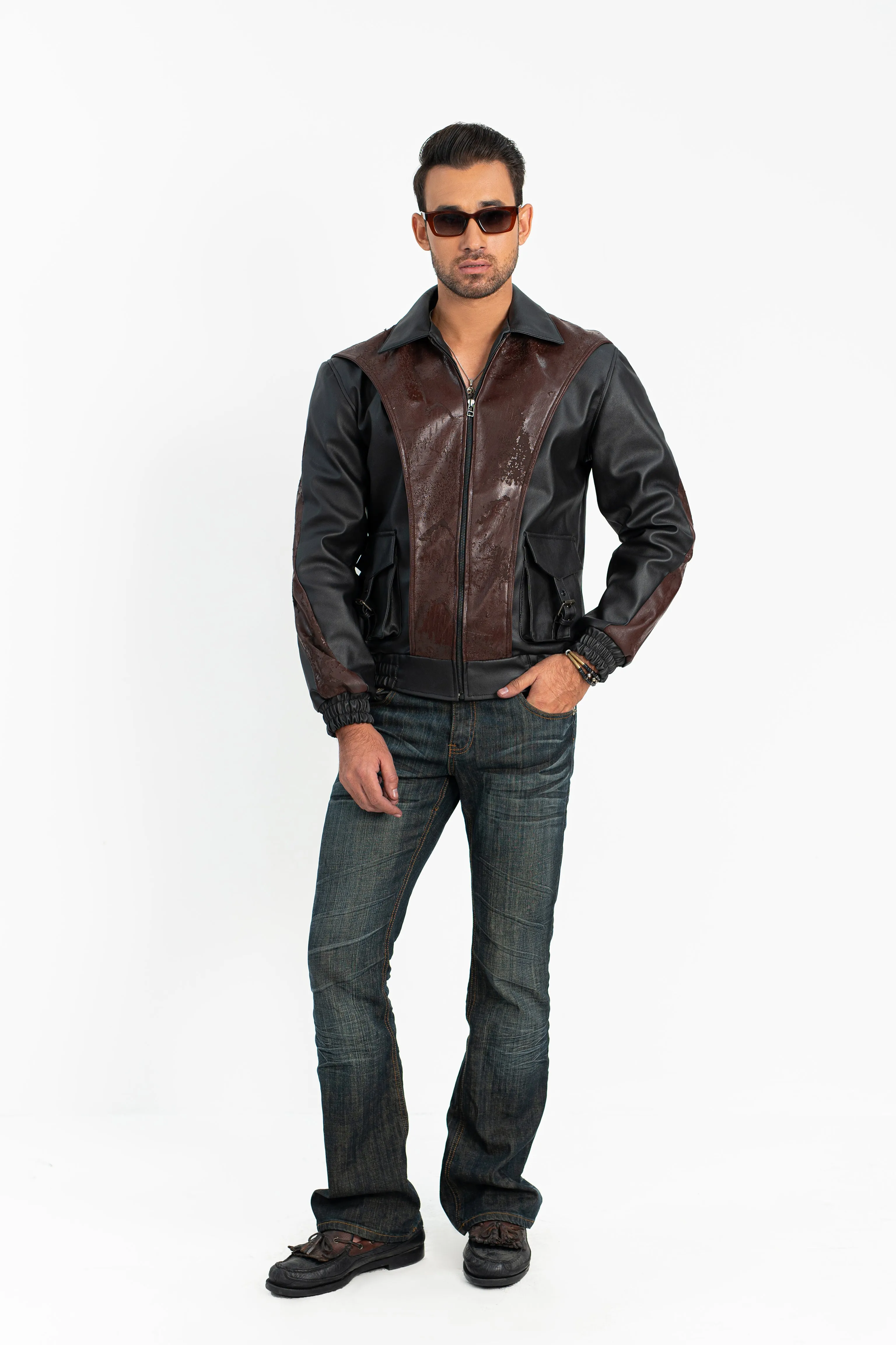 'Burned In Shadows' Faux Leather Jacket - Exclusive