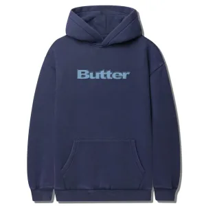 Butter Goods - Nylon Logo Applique Hoodie Navy