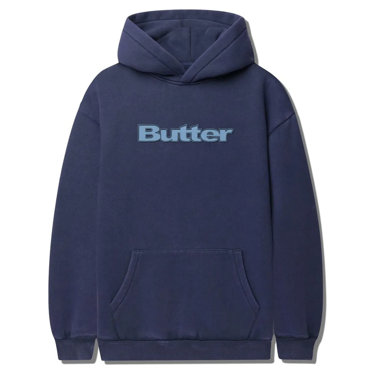 Butter Goods - Nylon Logo Applique Hoodie Navy