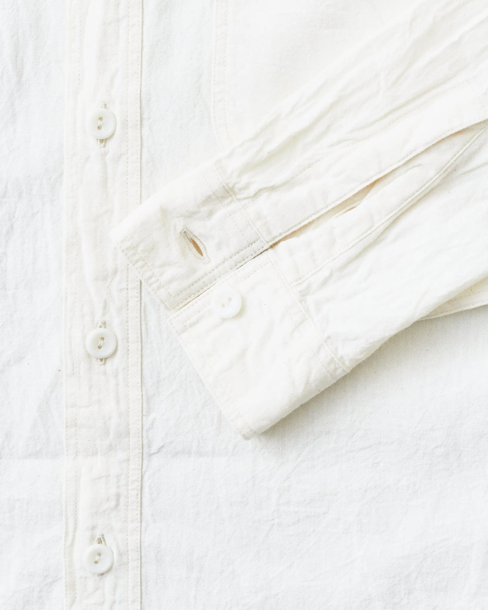 Buzz Rickson's White Chambray Work Shirt Blue 30th Anniversary With Embroidery BR29185