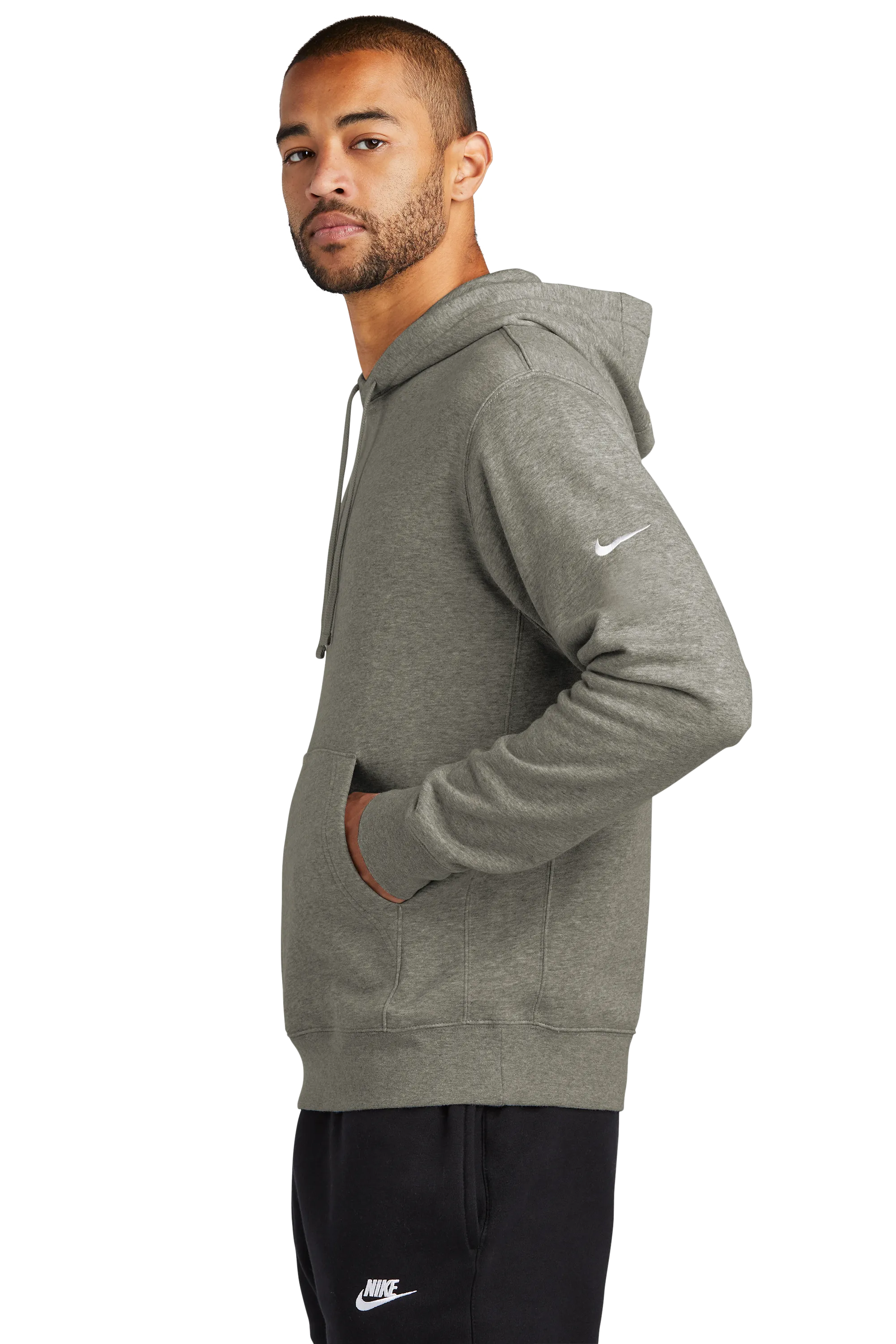 C2344 Club Fleece Sleeve Swoosh Pullover Hoodie