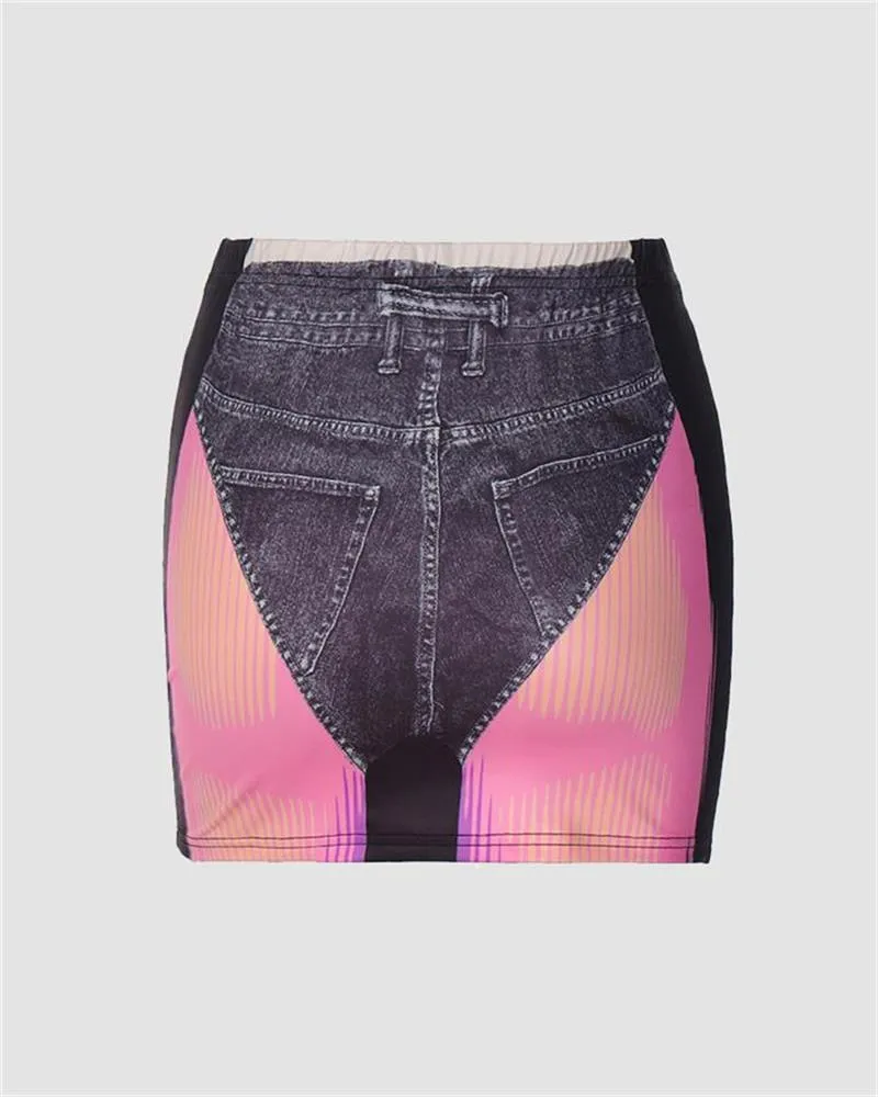 Calypise Denim Skirt