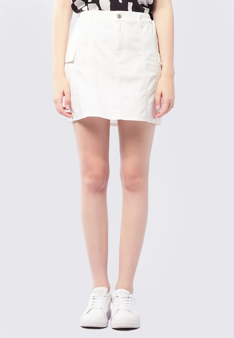 Cargo Denim Mini Skirt
