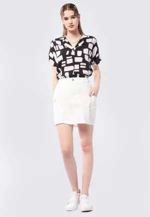 Cargo Denim Mini Skirt