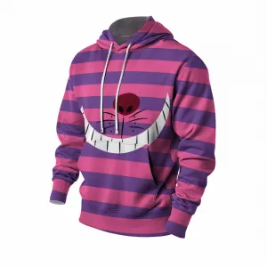 Cartoon Character Stripes Printed Long Sleeve Fleece Hoodie 2409011779